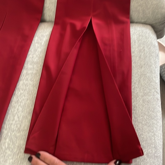 ,Tark’ 1 fabulous Ruby color slack beautiful material highwaist Stretch France S - Picture 3 of 9